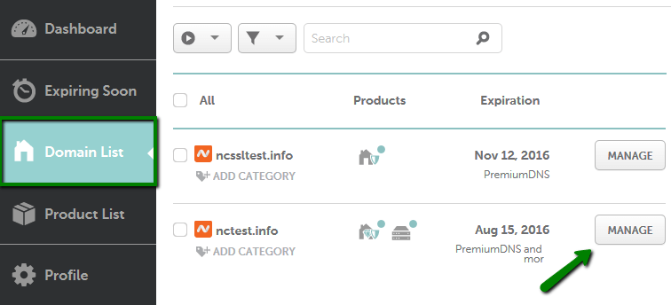 Manage a Namecheap domain