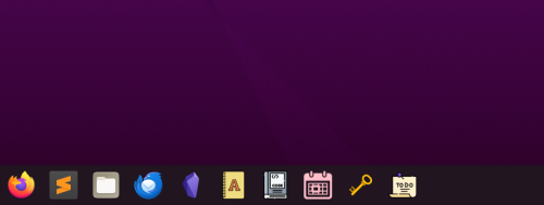 Obsidian note icons added to Ubuntu Dock - favorites